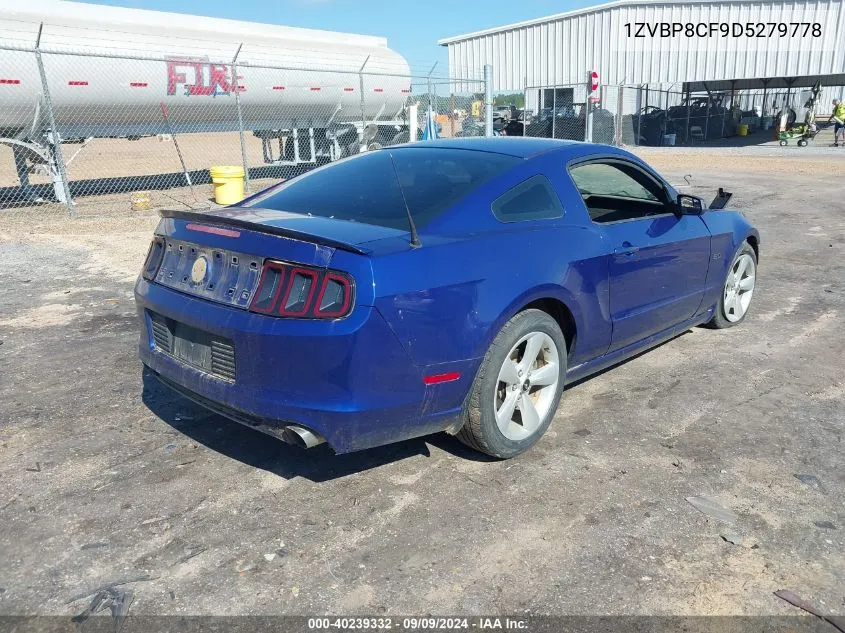 1ZVBP8CF9D5279778 2013 Ford Mustang Gt