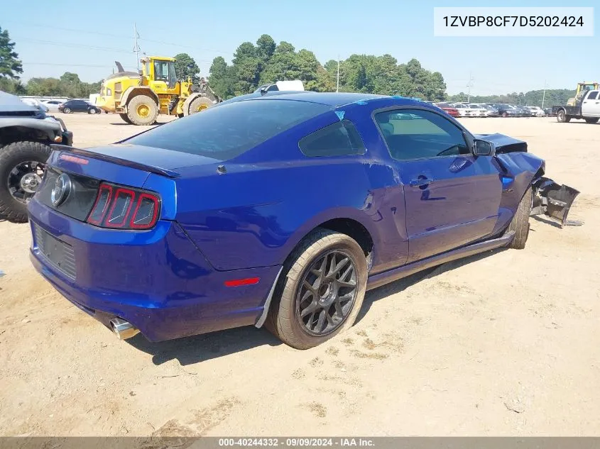 2013 Ford Mustang Gt VIN: 1ZVBP8CF7D5202424 Lot: 40244332