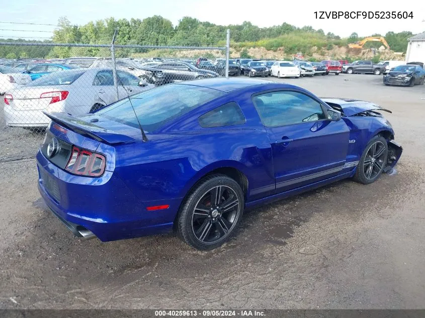 2013 Ford Mustang Gt Premium VIN: 1ZVBP8CF9D5235604 Lot: 40259613