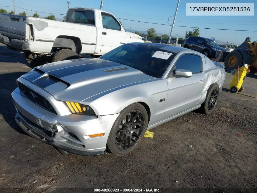 1ZVBP8CFXD5251536 2013 Ford Mustang Gt