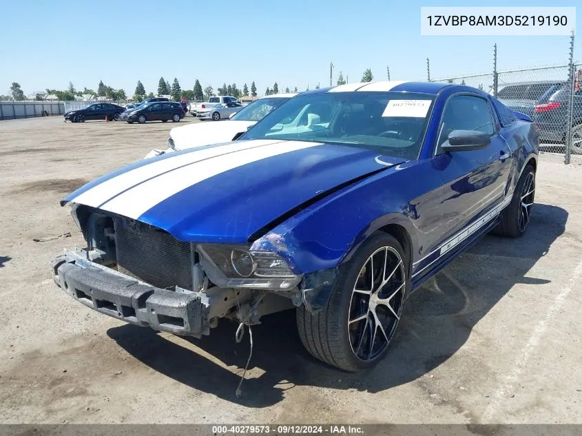 2013 Ford Mustang V6 VIN: 1ZVBP8AM3D5219190 Lot: 40279573