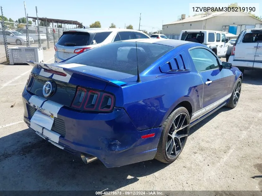 2013 Ford Mustang V6 VIN: 1ZVBP8AM3D5219190 Lot: 40279573