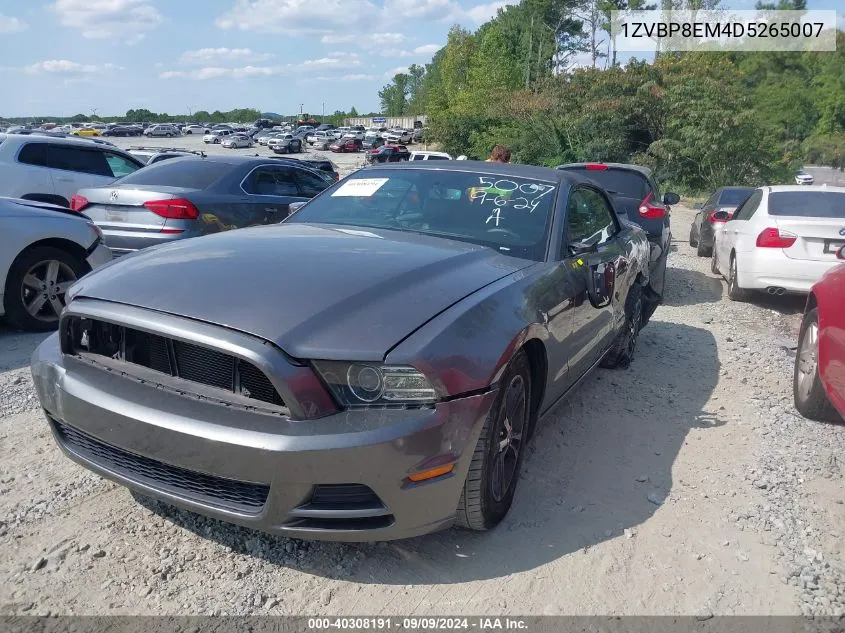 2013 Ford Mustang V6 Premium VIN: 1ZVBP8EM4D5265007 Lot: 40308191