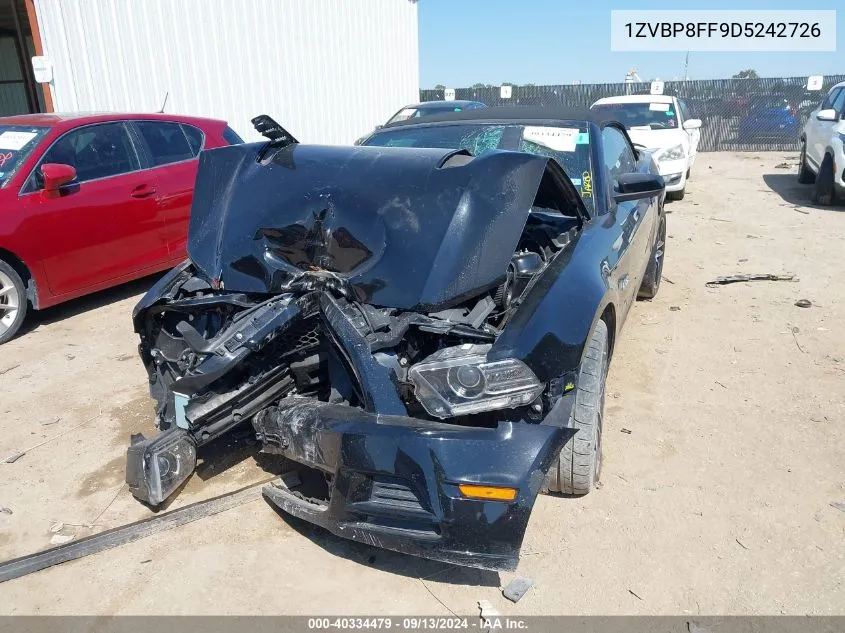 2013 Ford Mustang Gt VIN: 1ZVBP8FF9D5242726 Lot: 40334479