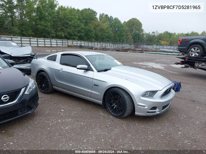 2013 Ford Mustang Gt VIN: 1ZVBP8CF7D5281965 Lot: 40408688