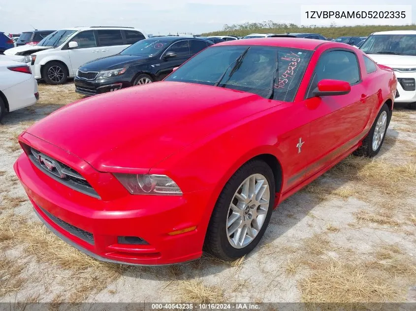 2013 Ford Mustang V6 Premium VIN: 1ZVBP8AM6D5202335 Lot: 40543235