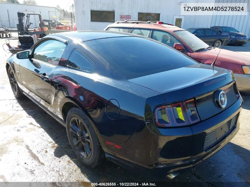 2013 Ford Mustang V6 VIN: 1ZVBP8AM4D5278524 Lot: 40626555