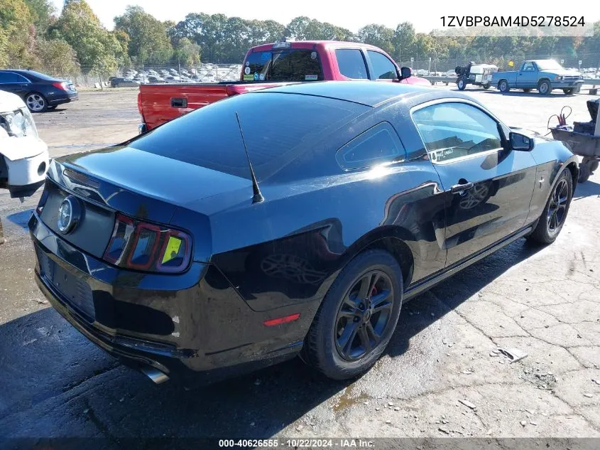 2013 Ford Mustang V6 VIN: 1ZVBP8AM4D5278524 Lot: 40626555