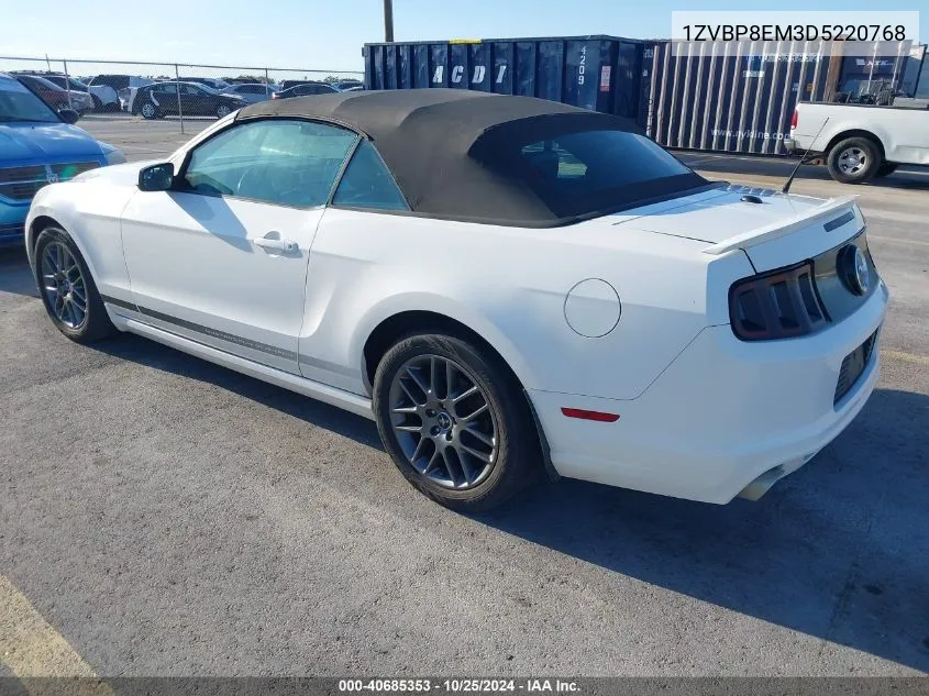 2013 Ford Mustang V6 Premium VIN: 1ZVBP8EM3D5220768 Lot: 40685353