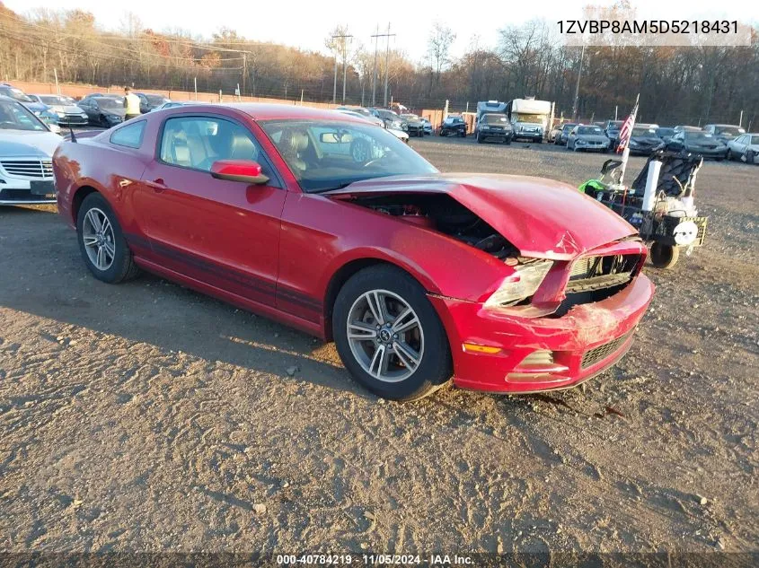 2013 Ford Mustang V6 Premium VIN: 1ZVBP8AM5D5218431 Lot: 40784219