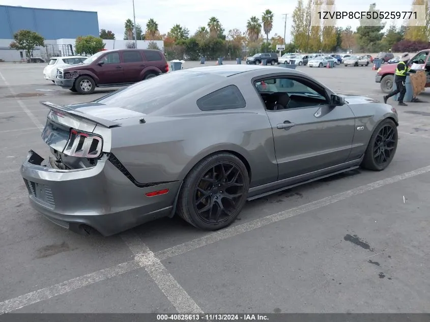 2013 Ford Mustang Gt VIN: 1ZVBP8CF5D5259771 Lot: 40825613