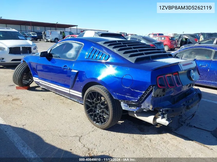 2013 Ford Mustang V6 VIN: 1ZVBP8AM3D5262119 Lot: 40849810