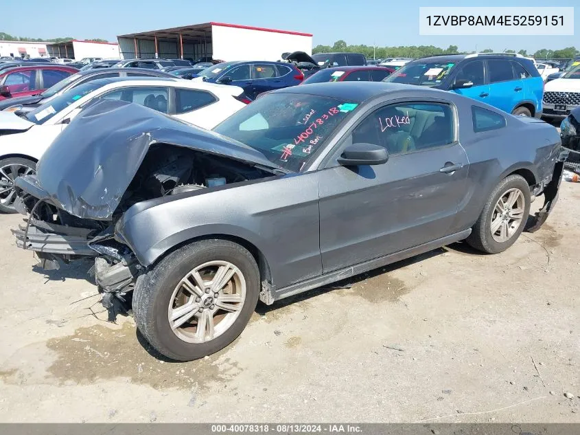 2014 Ford Mustang V6 VIN: 1ZVBP8AM4E5259151 Lot: 40078318