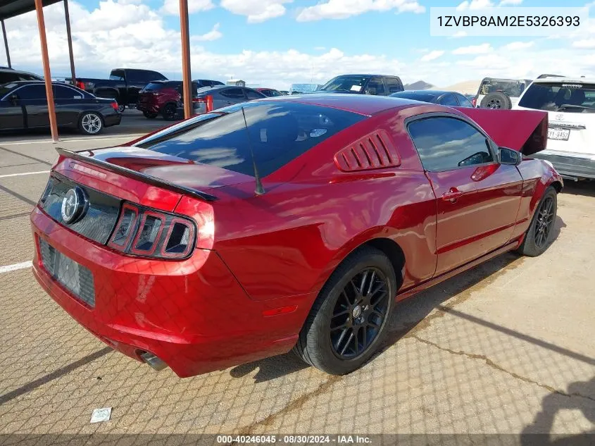 2014 Ford Mustang V6 VIN: 1ZVBP8AM2E5326393 Lot: 40246045