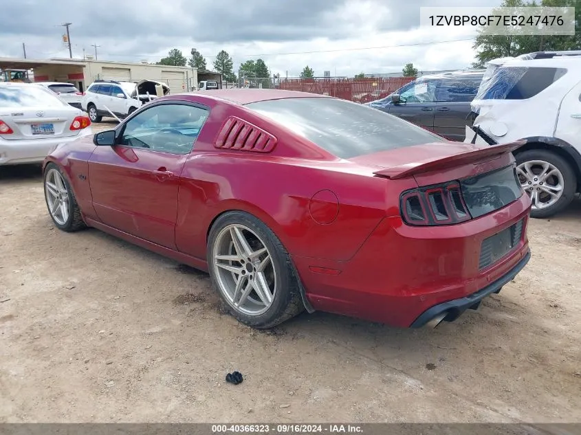 2014 Ford Mustang Gt VIN: 1ZVBP8CF7E5247476 Lot: 40366323