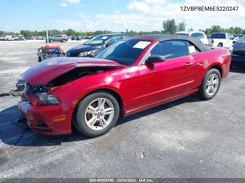 2014 Ford Mustang V6 VIN: 1ZVBP8EM6E5220247 Lot: 40508796