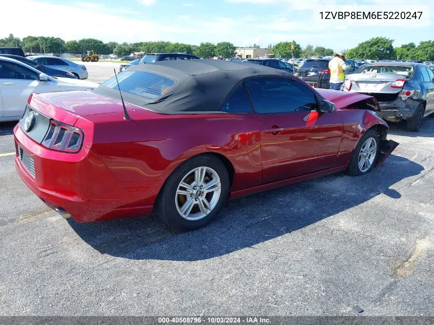 2014 Ford Mustang V6 VIN: 1ZVBP8EM6E5220247 Lot: 40508796