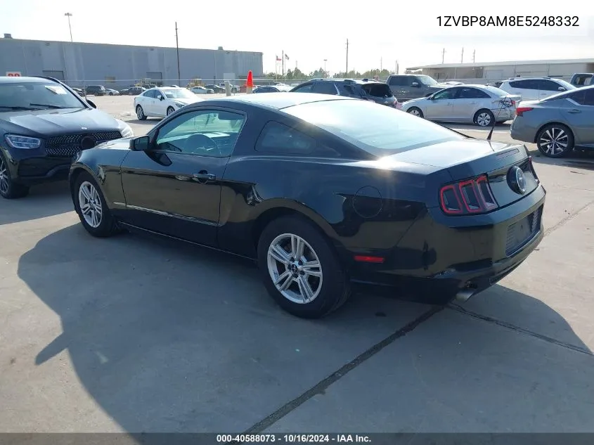 2014 Ford Mustang V6 VIN: 1ZVBP8AM8E5248332 Lot: 40588073