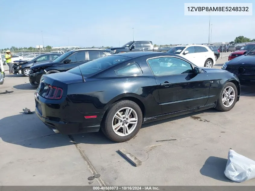 2014 Ford Mustang V6 VIN: 1ZVBP8AM8E5248332 Lot: 40588073