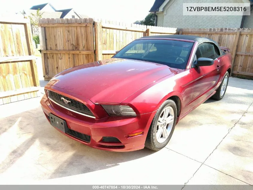 2014 Ford Mustang V6 VIN: 1ZVBP8EM5E5208316 Lot: 40747854