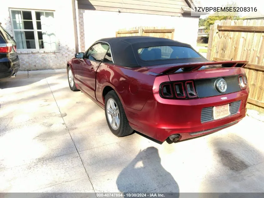 1ZVBP8EM5E5208316 2014 Ford Mustang V6