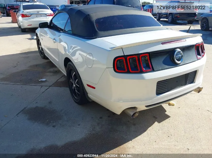 2014 Ford Mustang Gt VIN: 1ZVBP8FF5E5218022 Lot: 40923944