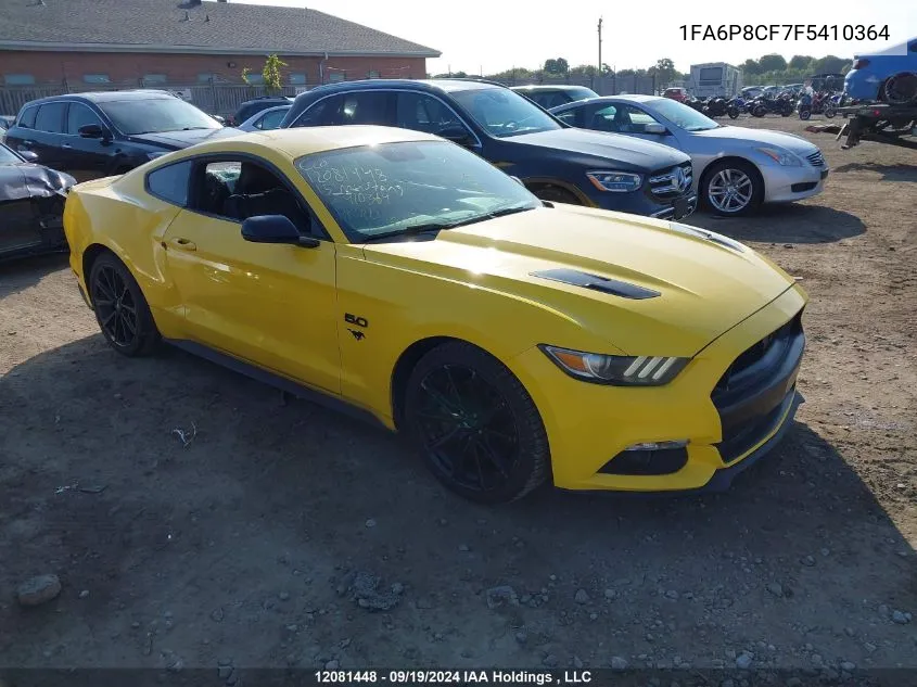 2015 Ford Mustang Gt Premium VIN: 1FA6P8CF7F5410364 Lot: 12081448