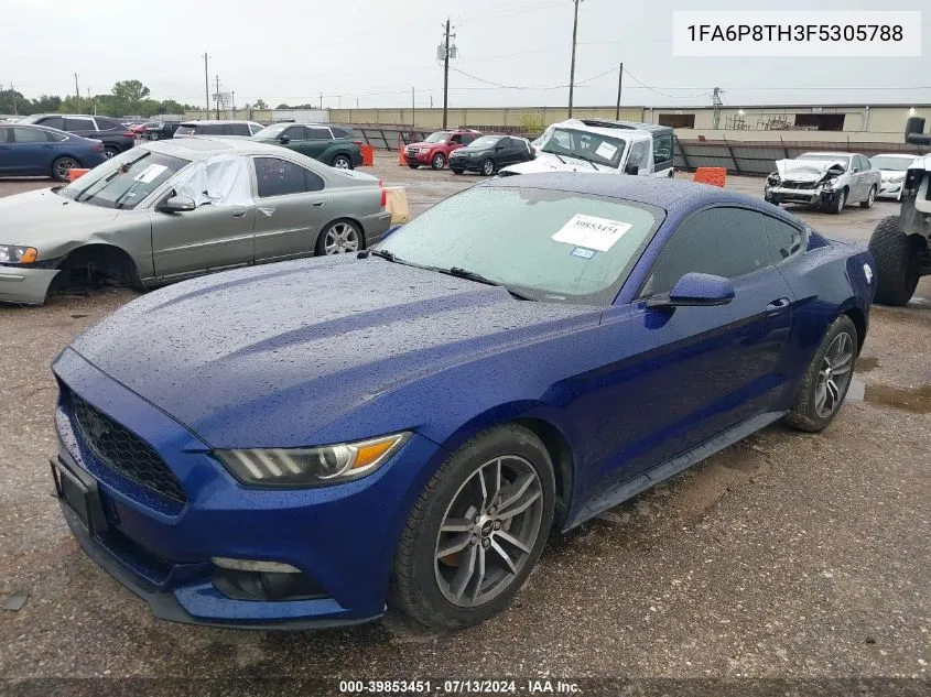 2015 Ford Mustang Ecoboost VIN: 1FA6P8TH3F5305788 Lot: 39853451