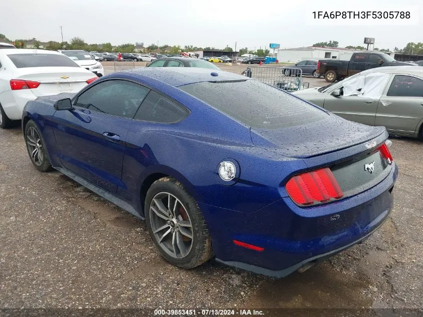 2015 Ford Mustang Ecoboost VIN: 1FA6P8TH3F5305788 Lot: 39853451