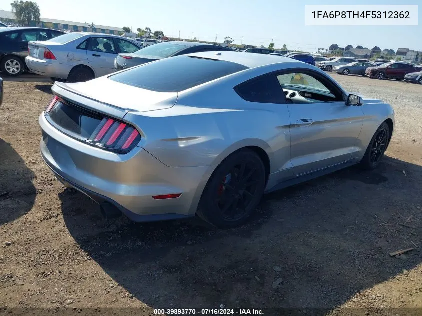 2015 Ford Mustang Ecoboost VIN: 1FA6P8TH4F5312362 Lot: 40326679