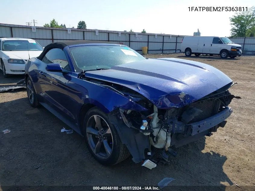 1FATP8EM2F5363811 2015 Ford Mustang V6