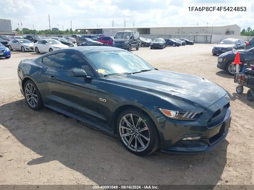 2015 Ford Mustang Gt Premium VIN: 1FA6P8CF4F5424853 Lot: 40091049