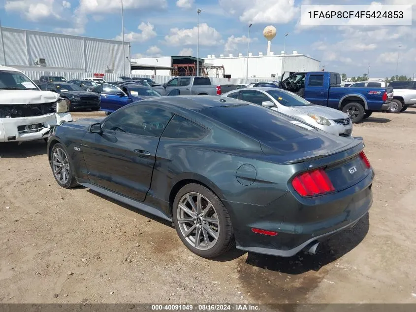 1FA6P8CF4F5424853 2015 Ford Mustang Gt Premium