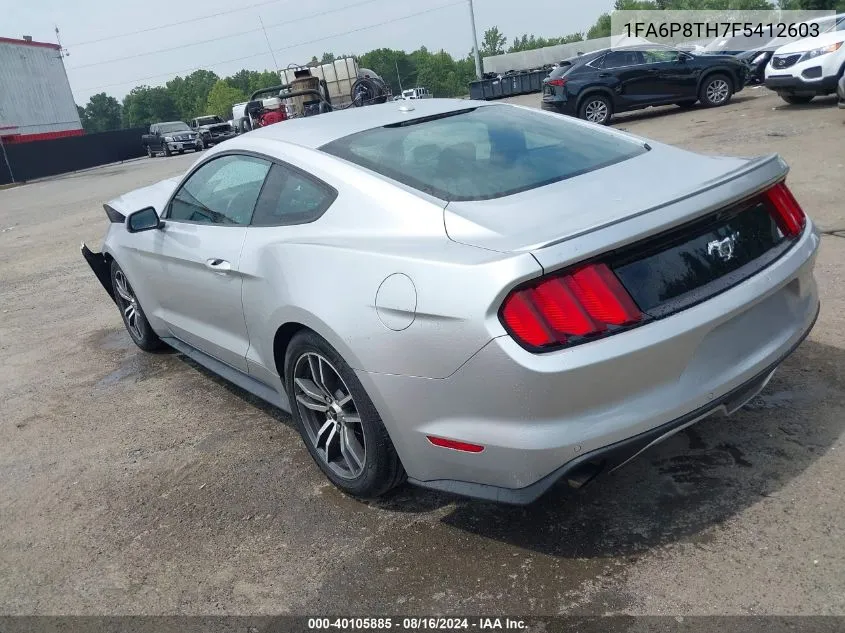 2015 Ford Mustang Ecoboost VIN: 1FA6P8TH7F5412603 Lot: 40105885