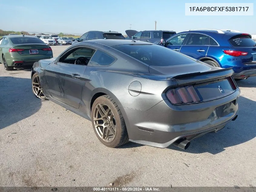 1FA6P8CFXF5381717 2015 Ford Mustang Gt