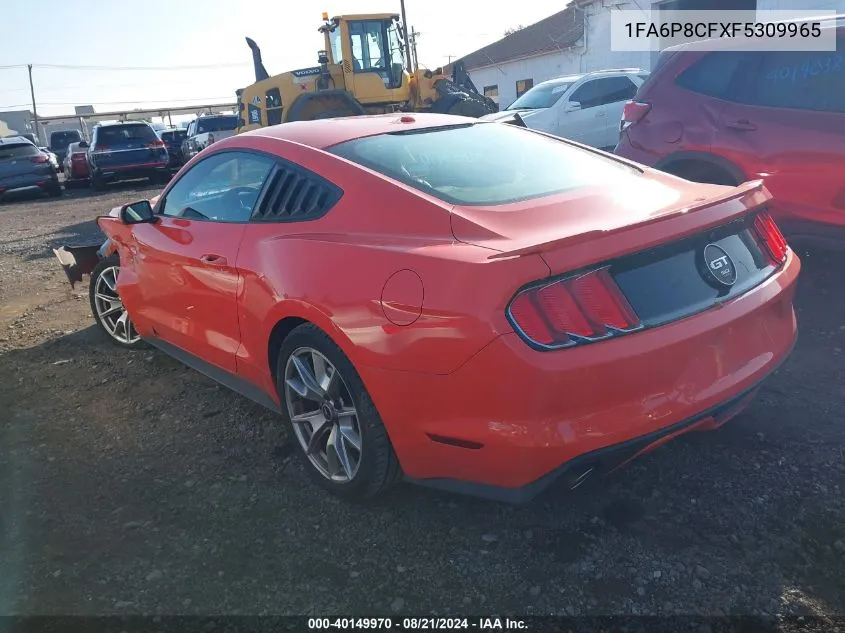 2015 Ford Mustang Gt VIN: 1FA6P8CFXF5309965 Lot: 40149970