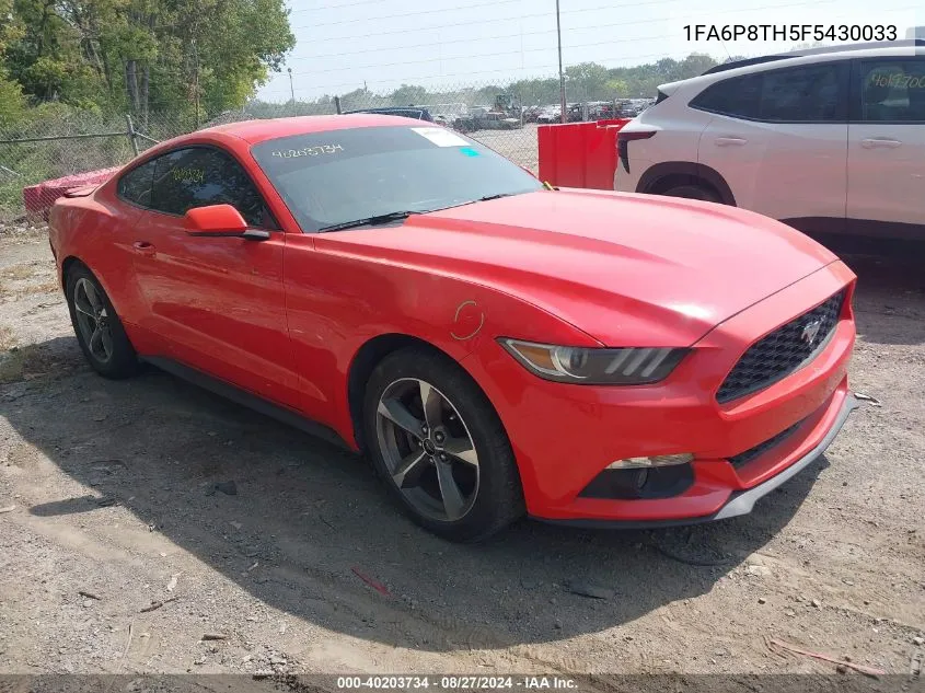 2015 Ford Mustang Ecoboost VIN: 1FA6P8TH5F5430033 Lot: 40203734