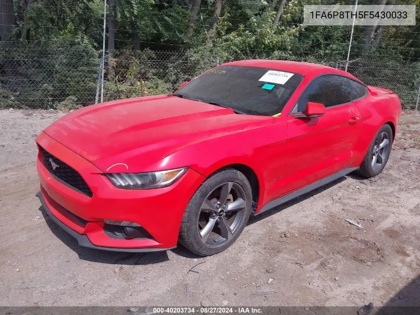 2015 Ford Mustang Ecoboost VIN: 1FA6P8TH5F5430033 Lot: 40203734