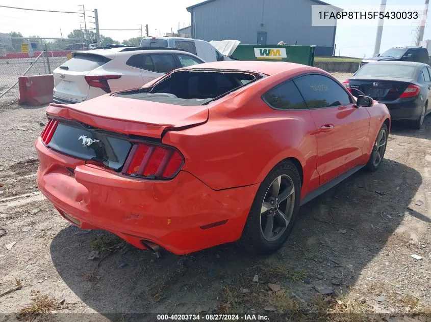 2015 Ford Mustang Ecoboost VIN: 1FA6P8TH5F5430033 Lot: 40203734