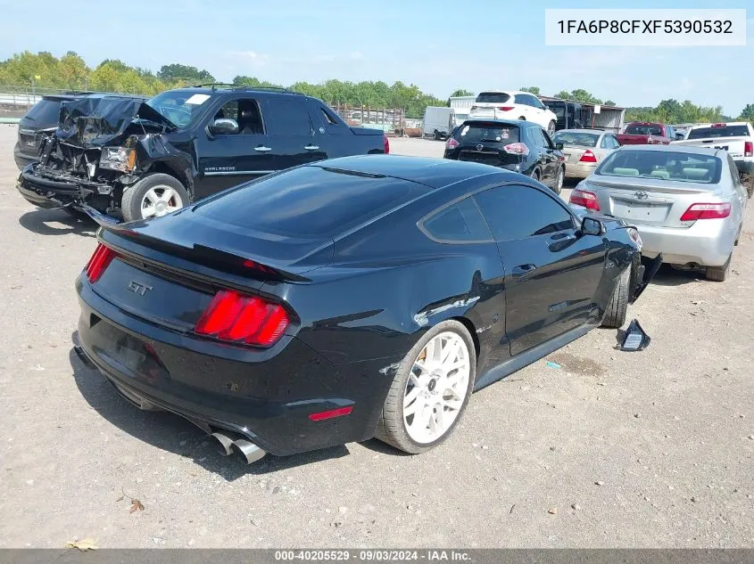 2015 Ford Mustang Gt VIN: 1FA6P8CFXF5390532 Lot: 40205529