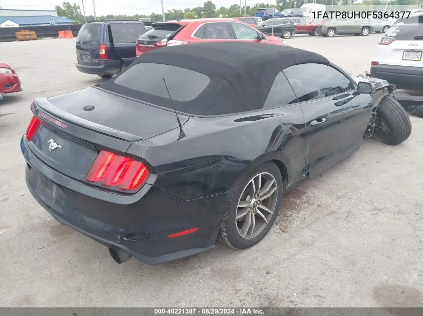 2015 Ford Mustang Ecoboost Premium VIN: 1FATP8UH0F5364377 Lot: 40221387