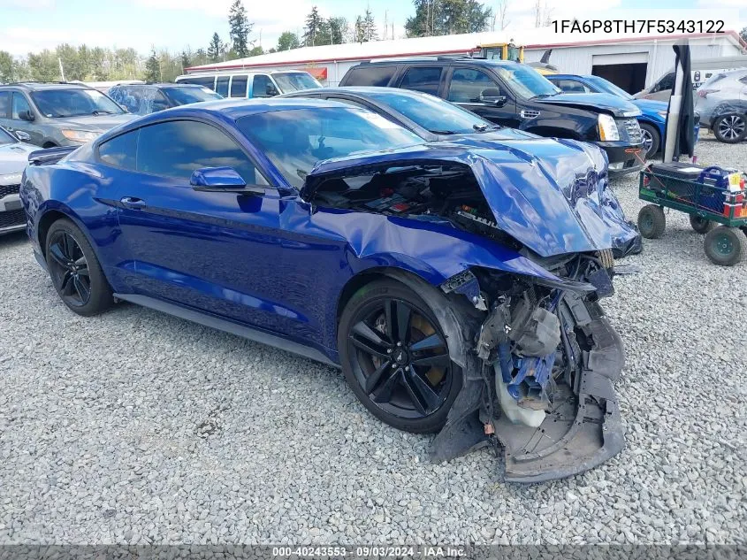 1FA6P8TH7F5343122 2015 Ford Mustang Ecoboost