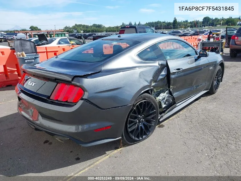 1FA6P8CF7F5431845 2015 Ford Mustang Gt Premium