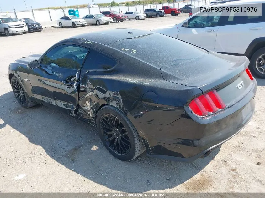 2015 Ford Mustang Gt Premium VIN: 1FA6P8CF9F5310976 Lot: 40262344