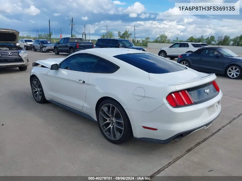 2015 Ford Mustang Ecoboost VIN: 1FA6P8TH3F5369135 Lot: 40279701