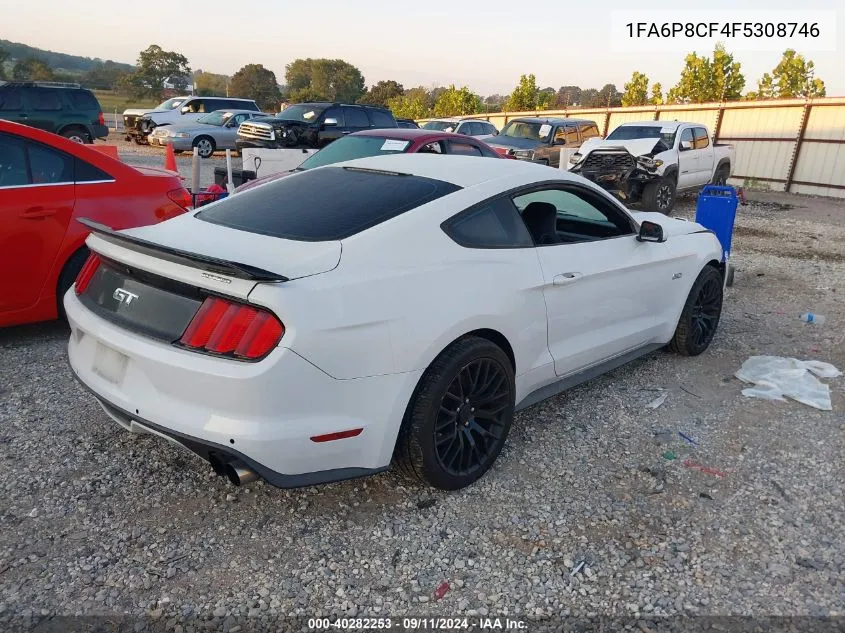 2015 Ford Mustang Gt VIN: 1FA6P8CF4F5308746 Lot: 40282253