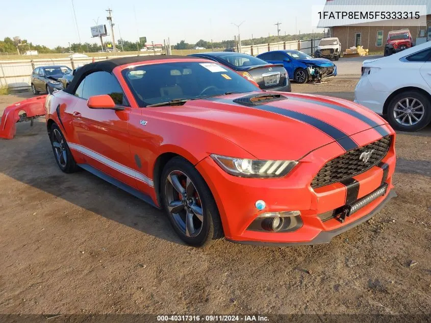 2015 Ford Mustang V6 VIN: 1FATP8EM5F5333315 Lot: 40317316