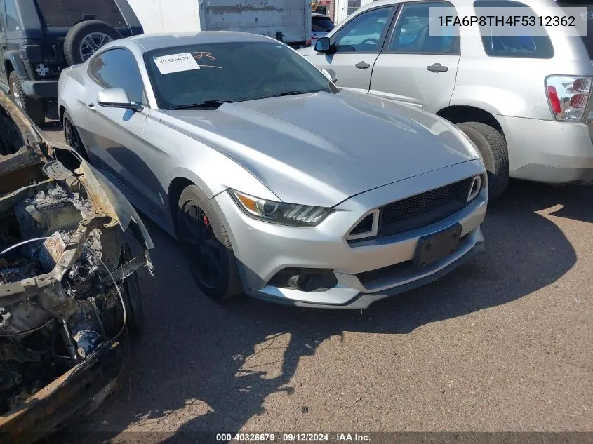 2015 Ford Mustang Ecoboost VIN: 1FA6P8TH4F5312362 Lot: 40326679