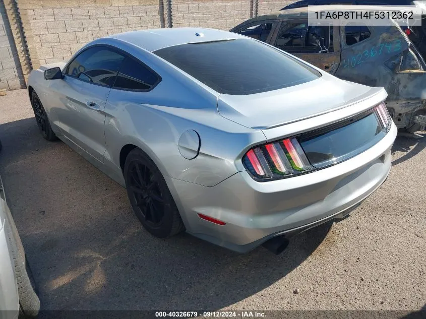 2015 Ford Mustang Ecoboost VIN: 1FA6P8TH4F5312362 Lot: 40326679