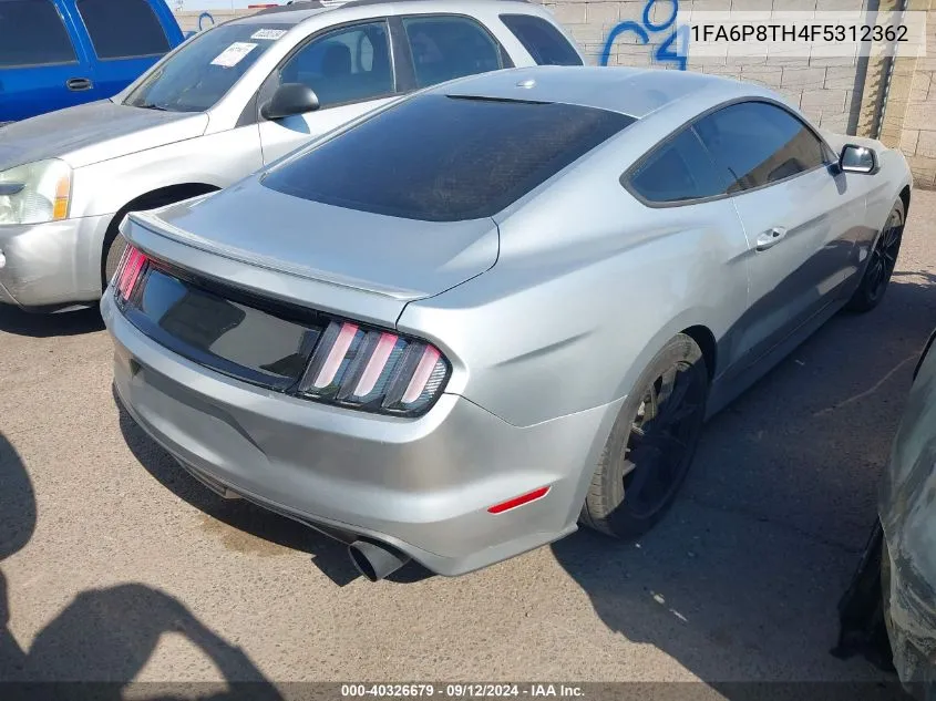 2015 Ford Mustang Ecoboost VIN: 1FA6P8TH4F5312362 Lot: 40326679